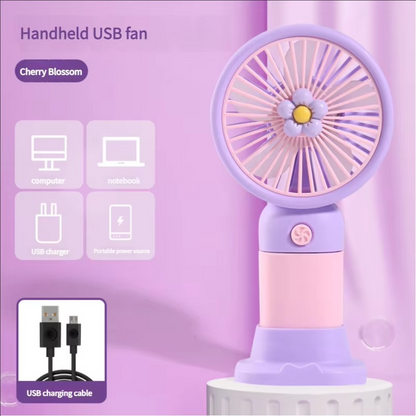 USB Rechargeable Mini Fan – Handheld & Desk Cooling Fan